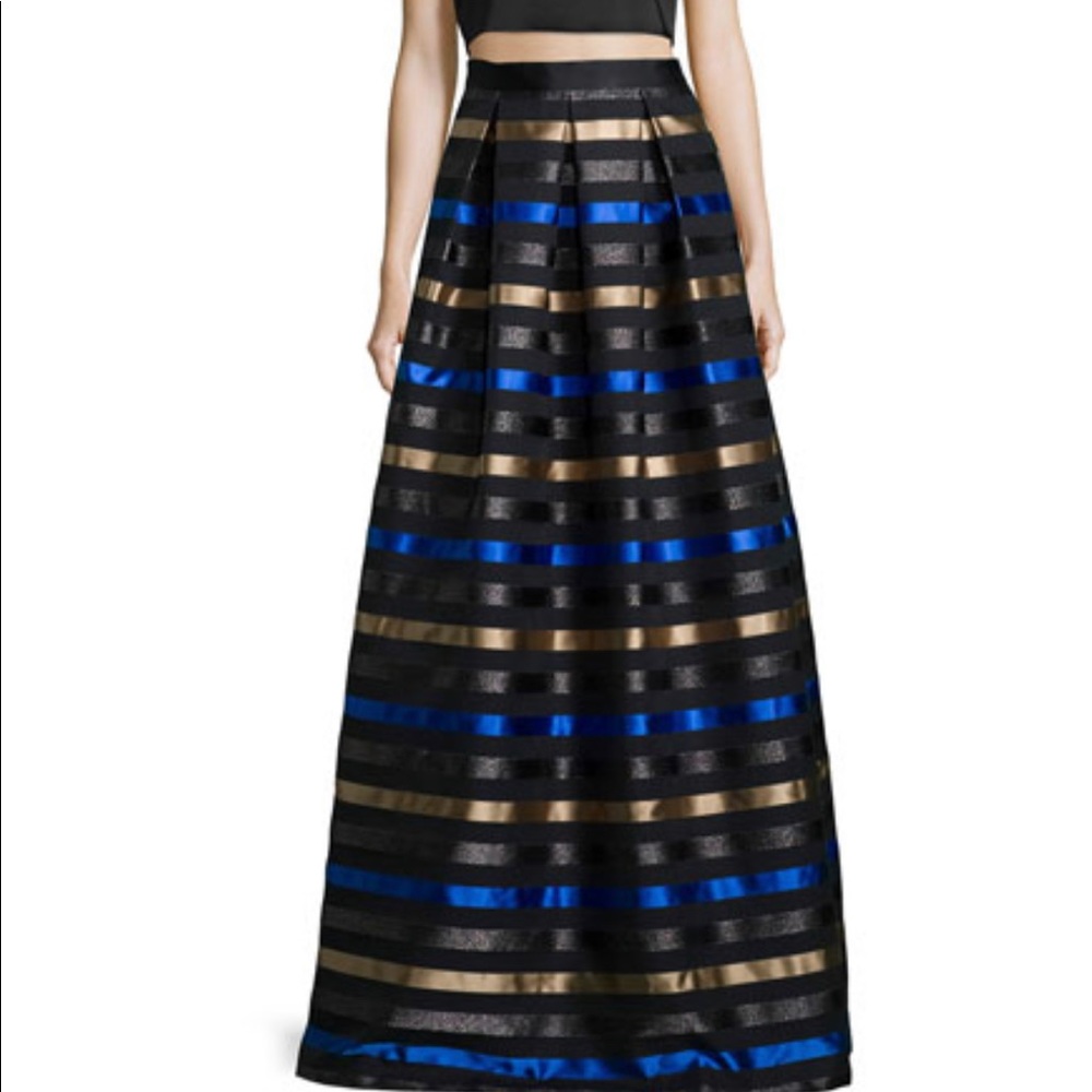 Shoshanna Jasmine Metallic Stripe Ball Skirt. Worn once - Picture 3 of 3